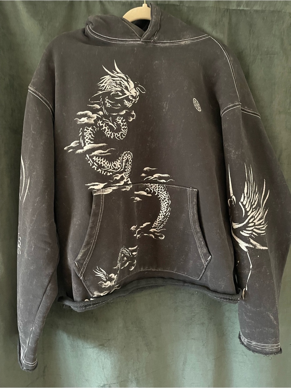 Ninth Hall Speak Easy Washed Black Hoodie Zumiez